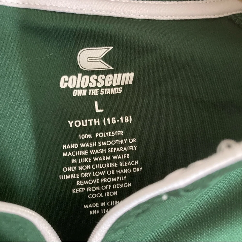 Youth MSU Green Quarter-Zip Pullover with Spartan Logo Size Large youth 16-18